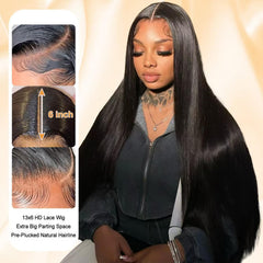 OOVVDA HD Swiss lace close-up shows a natural hairline melt.