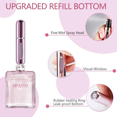 opasyo fashion colors compact atomizer in silver pink blue black