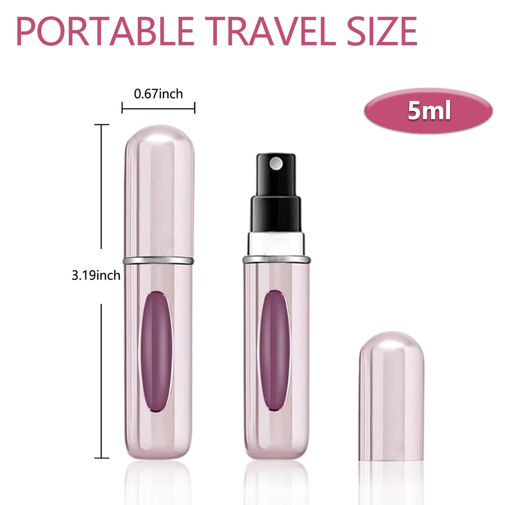 opasyo portable mini perfume atomizer blue cap, pocket sized scent carrier.