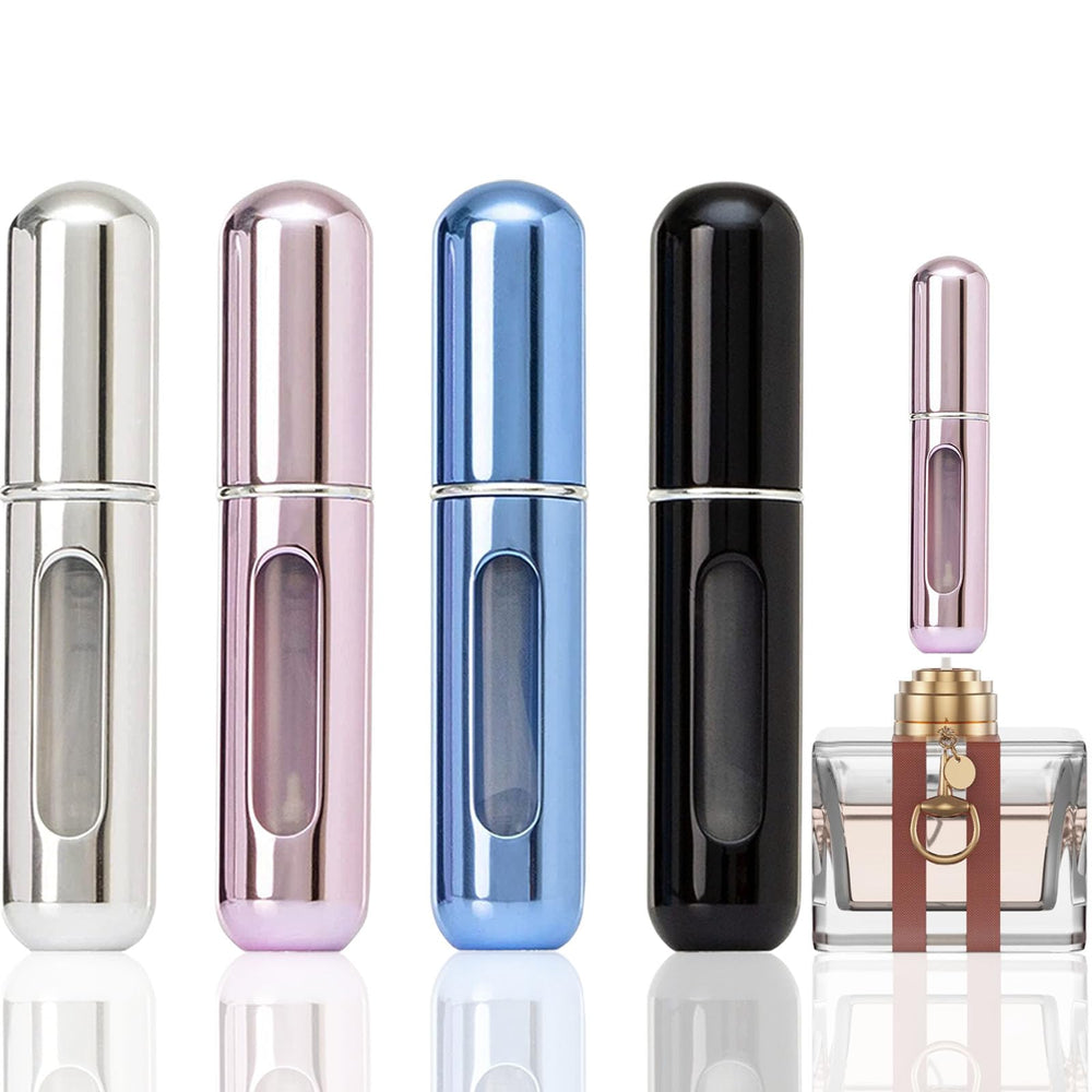 opasyo portable mini perfume atomizer pink cap, compact on the go fragrance solution.