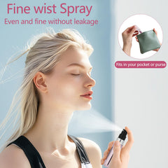 opasyo portable mini perfume atomizer silver cap, durable design for travel.