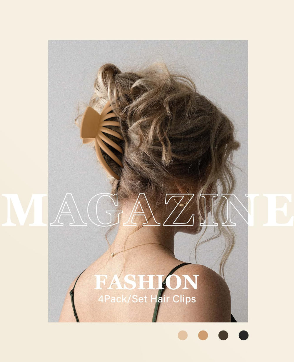 OPAUL pinza castaño con ajuste firme, ideal para cabello grueso.