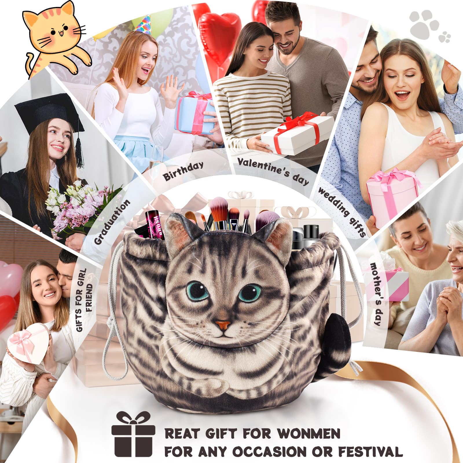Openhahaha cat-themed organizer keeps desks tidy at home.