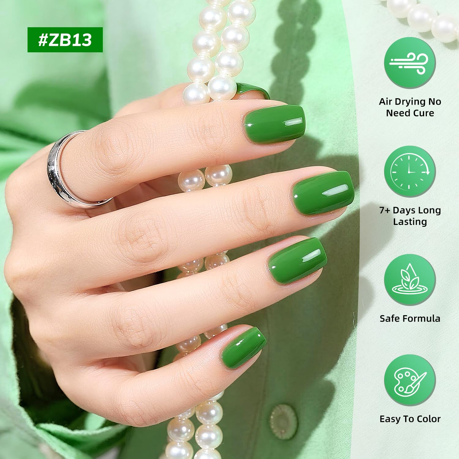 OpenLive application on nail demonstrates smooth brush and even coverage for a salon-like finish.