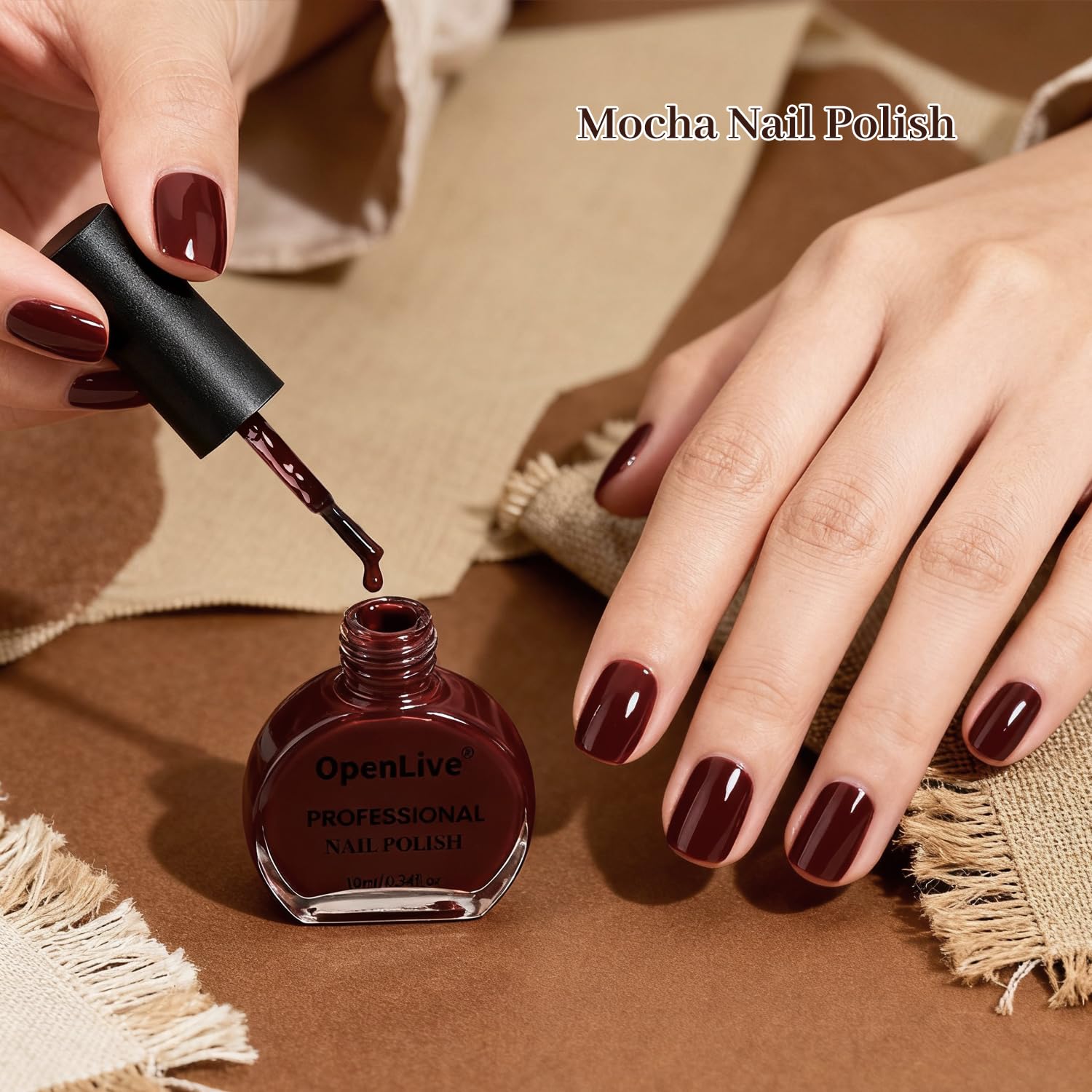 OpenLive close-up chocolate brown shade highlighting rich depth