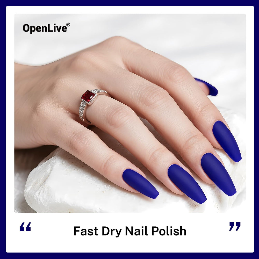 OpenLive polish delivers high-gloss shine and deep color.