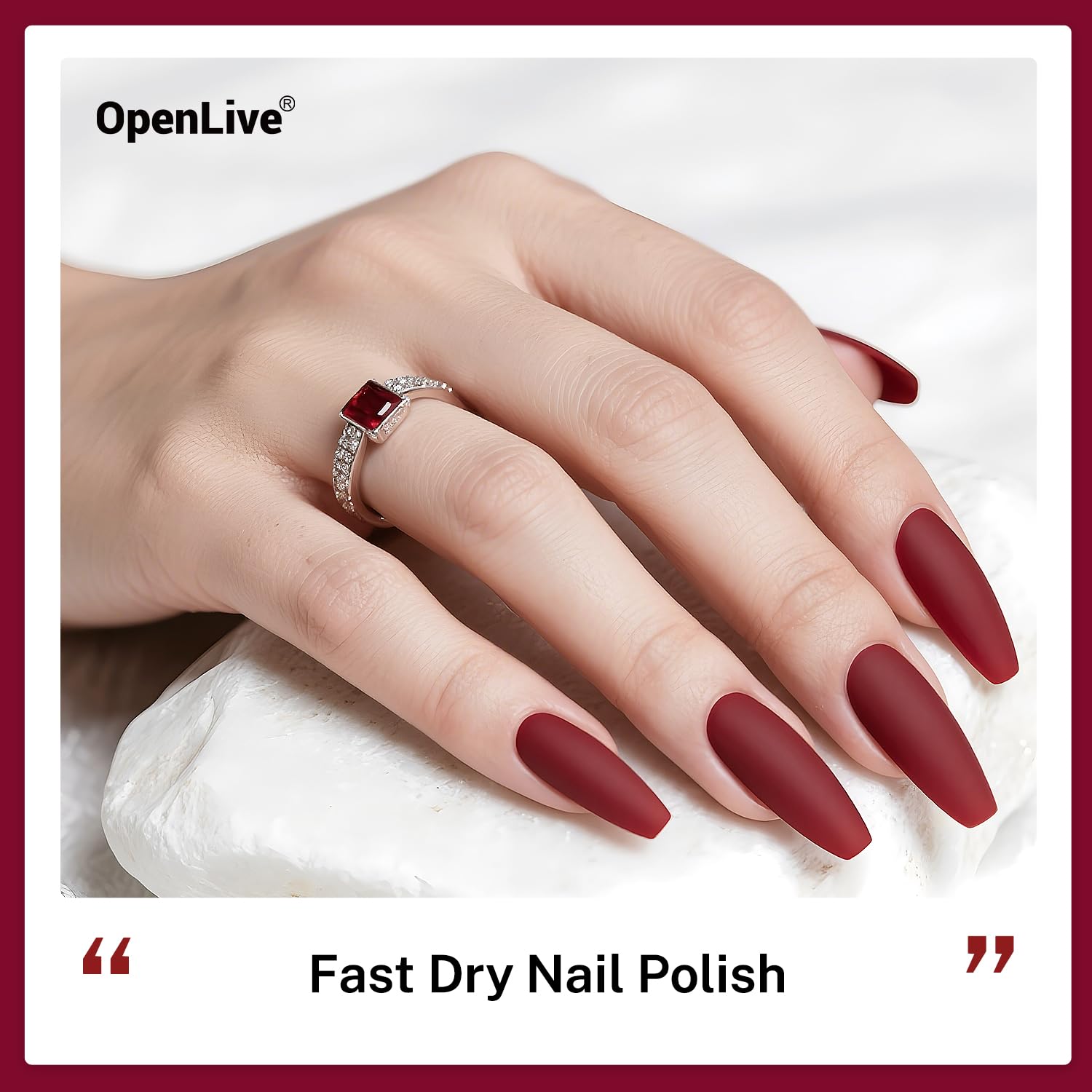 OpenLive brush-stroke close-up reveals smooth, even application