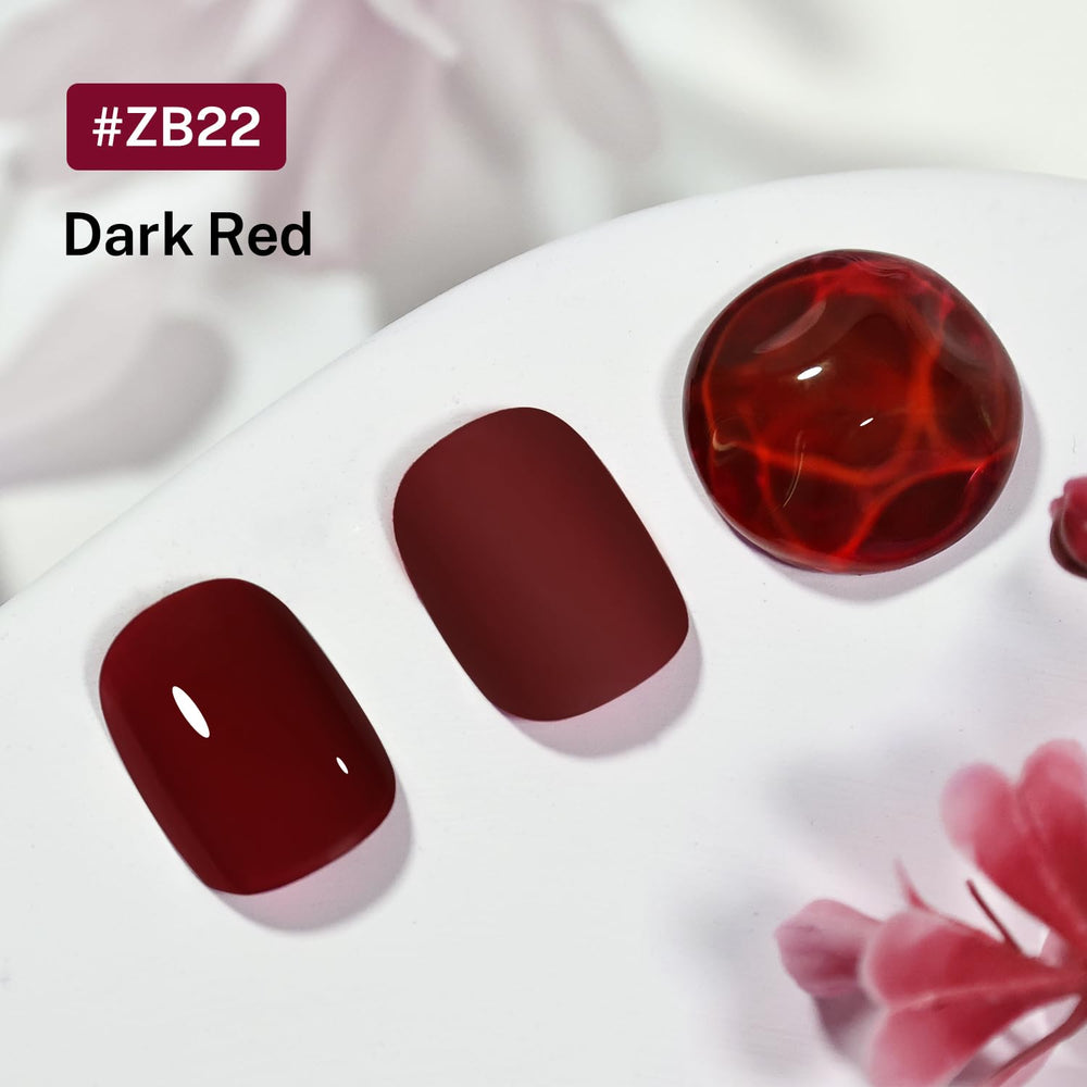 OpenLive dark red polish cap and bottle showing bold shade