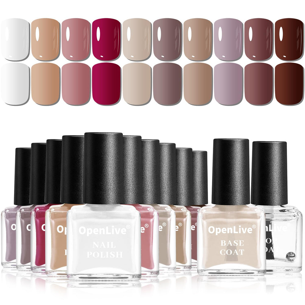 OpenLive Esmalte 12 piezas, paleta de colores vibrantes para estilos de uñas variados