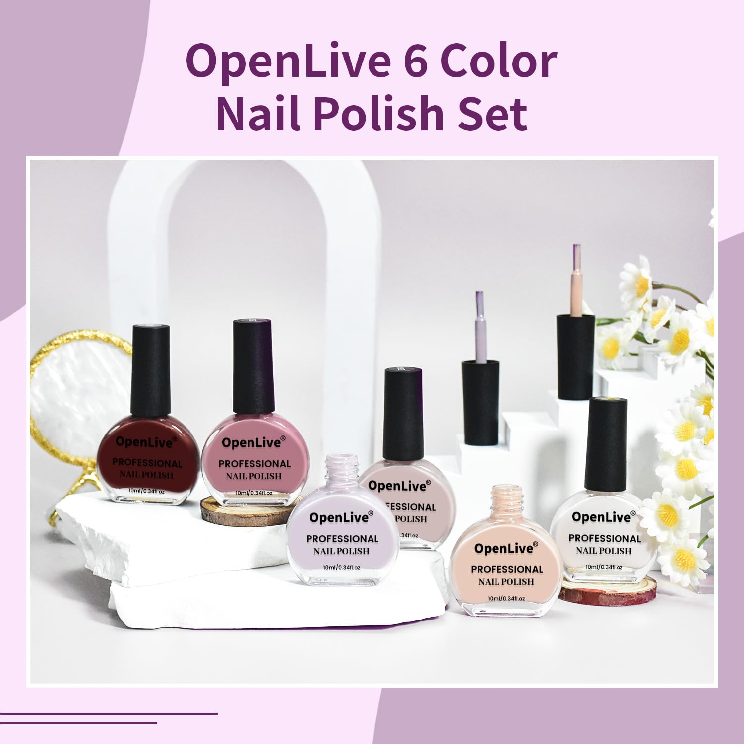 OpenLive esmalte con alta cobertura para uñas lisas