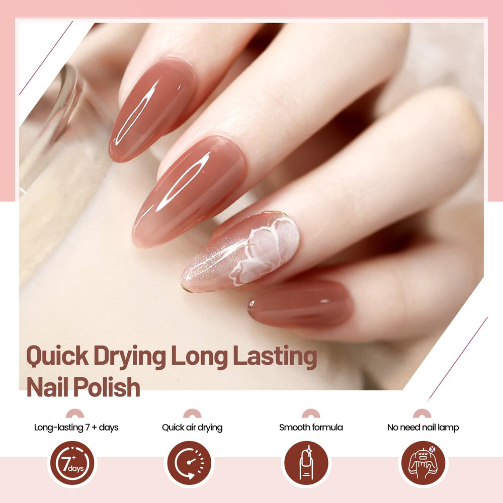 OpenLive Esmalte Jelly Morado Claro Brillo: tono suave con brillo sutil para uso diario.