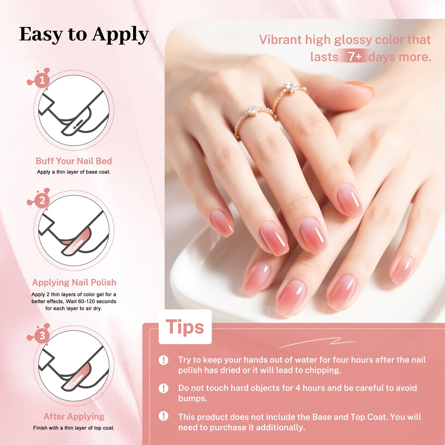 OpenLive esmalte jelly pink secado rápido sin lámpara UV.