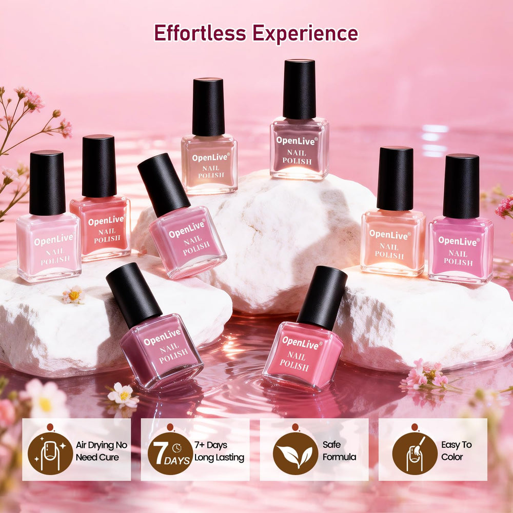 OpenLive esmalte jelly de secado al aire para retoques rápidos en casa.