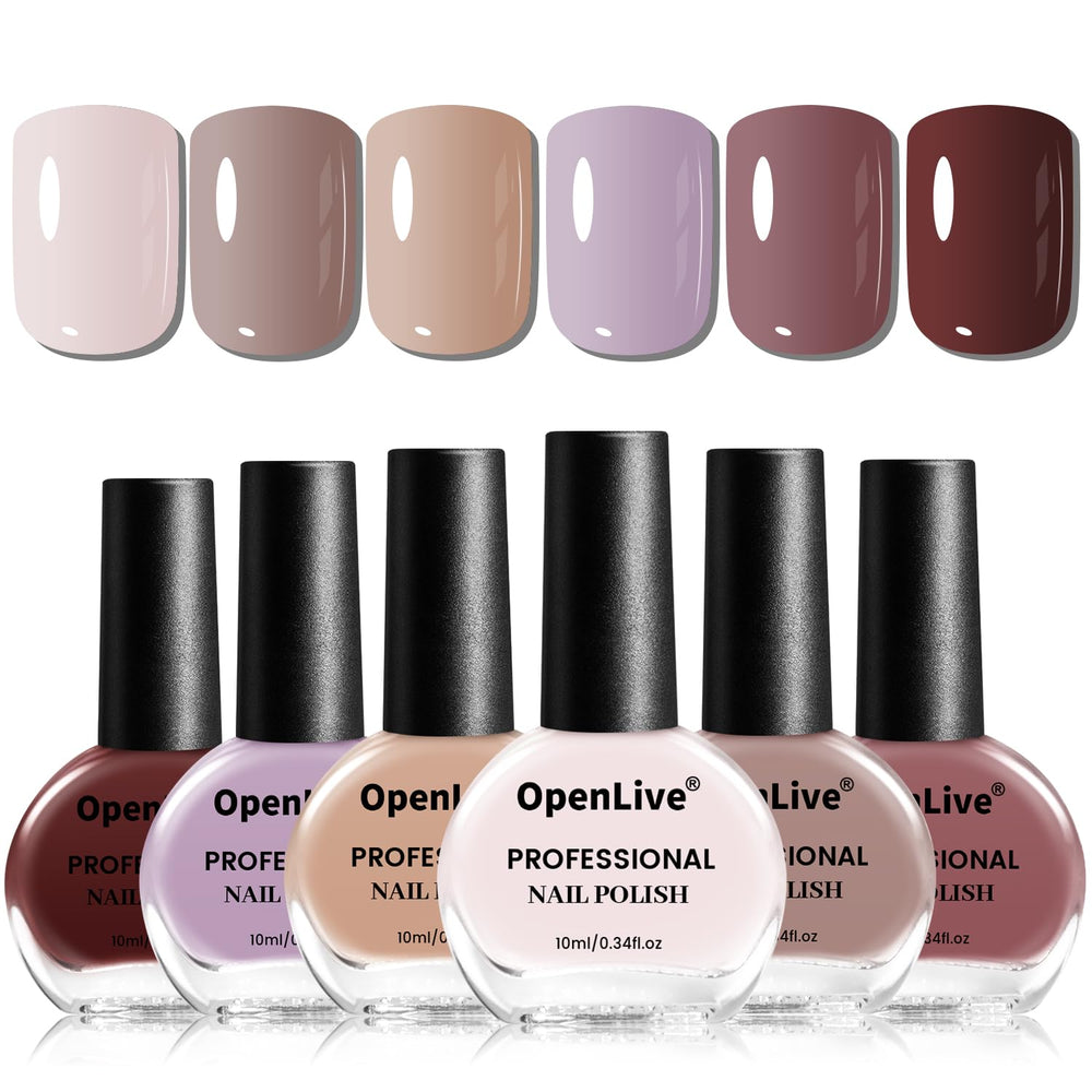 OpenLive esmaltes conjunto 6 colores nude para distintos looks y temporadas