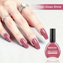 OpenLive fast-drying nail polish air dries quickly for home manicures.