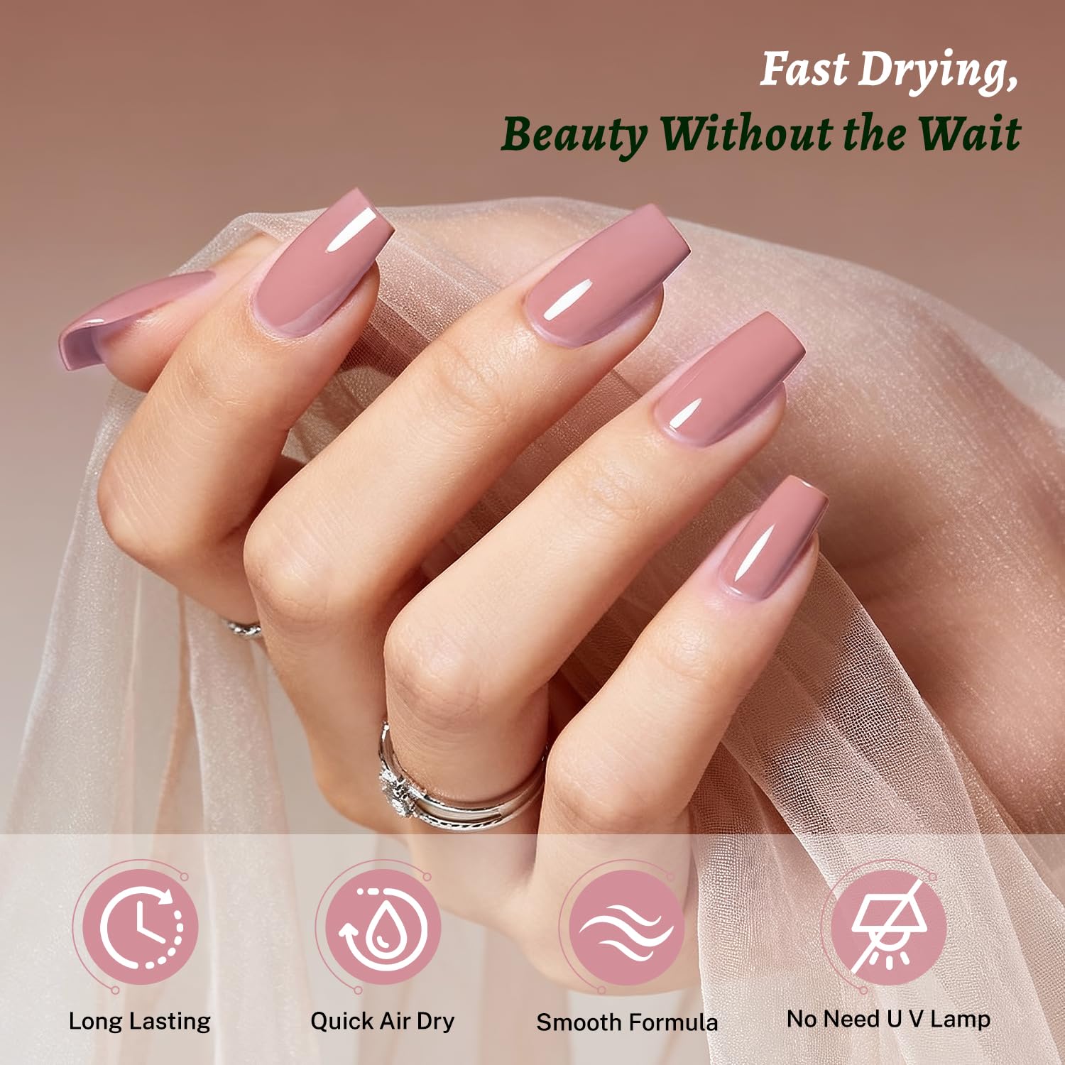 OpenLive fast-drying polish enables quick manicure without lamp.