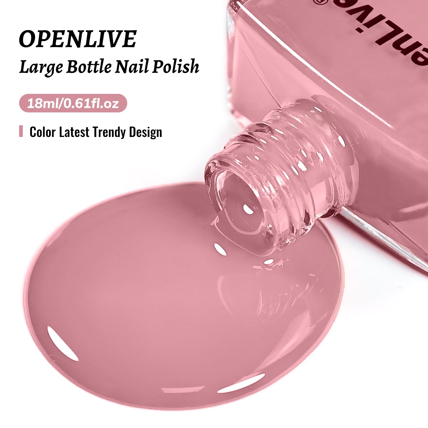 OpenLive gift-ready packaging with dusty rose polish for gifting.