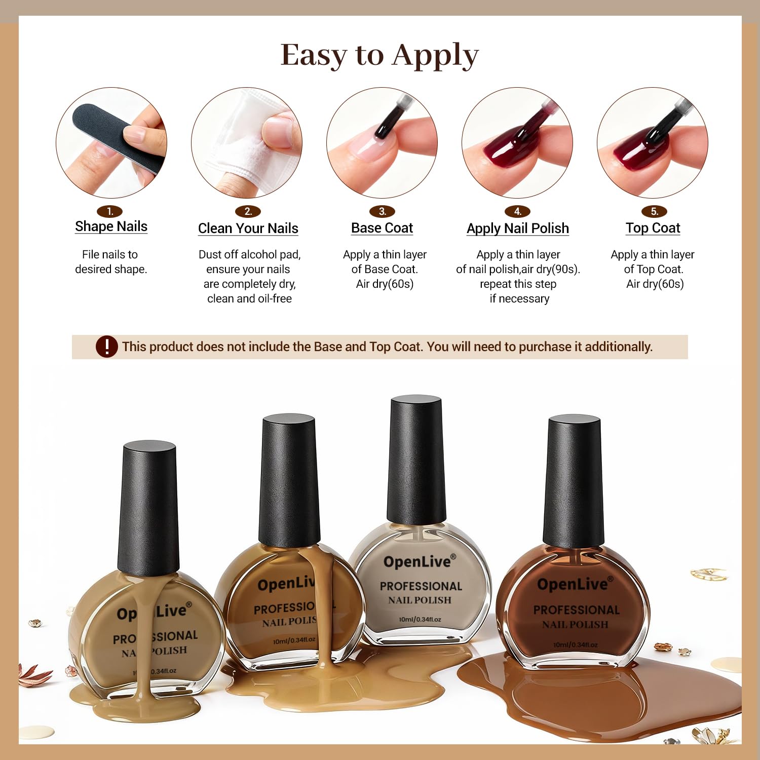 OpenLive gift-ready nail polish set for women and girls
