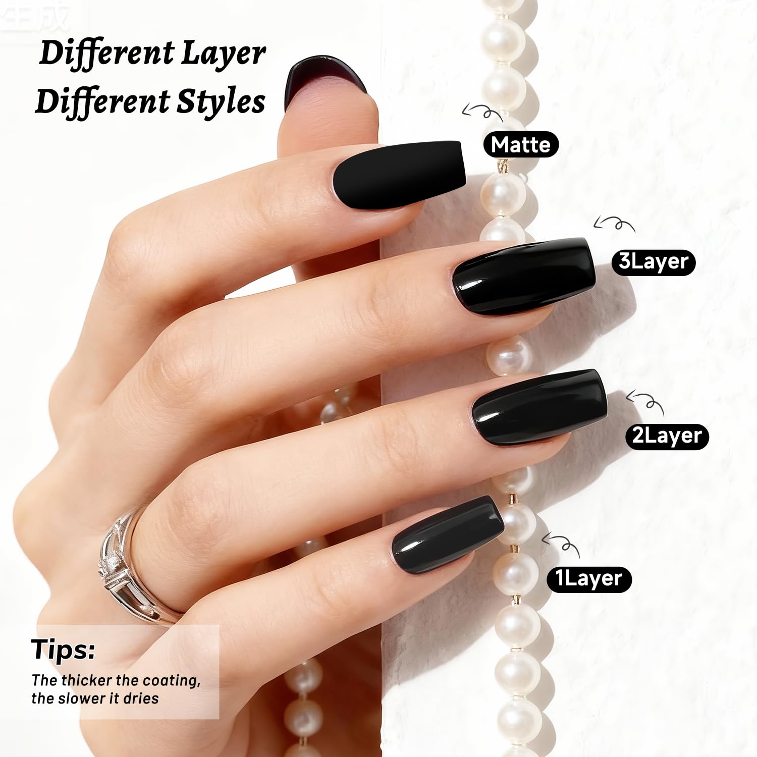 OpenLive high-gloss finish adds lasting shine to nails.