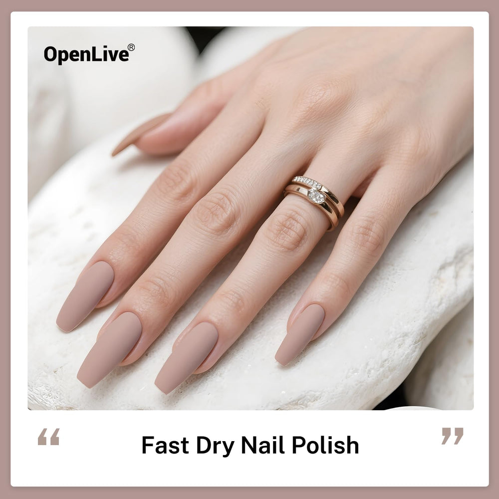 OpenLive high-gloss nail polish finishes with a reflective shine for any look.