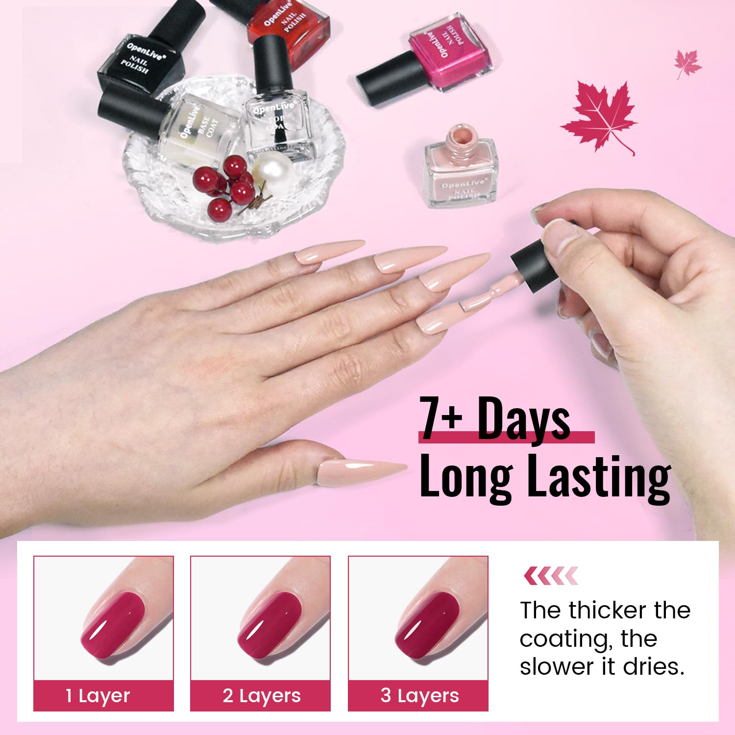 OpenLive home DIY manicure kit layout ready for use.