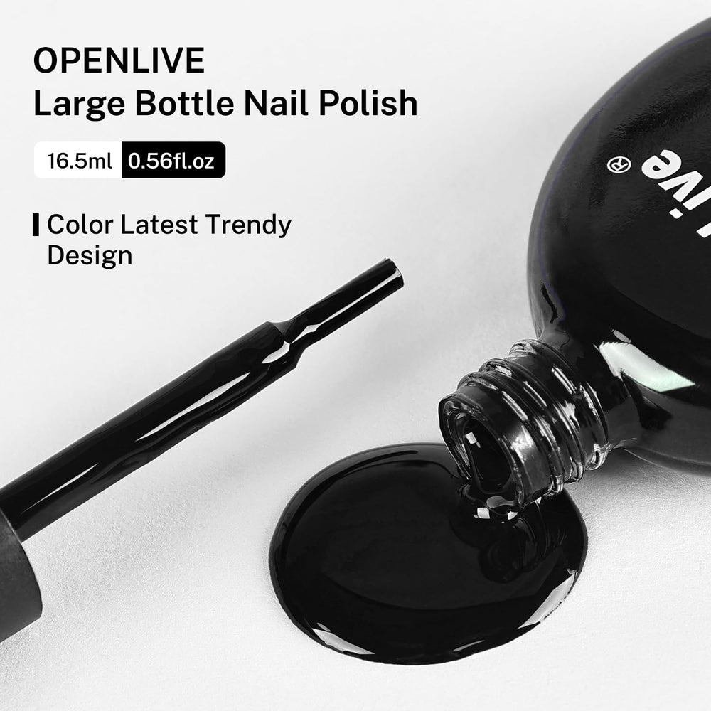 OpenLive bottle confirms quick-dry and long-lasting color benefits