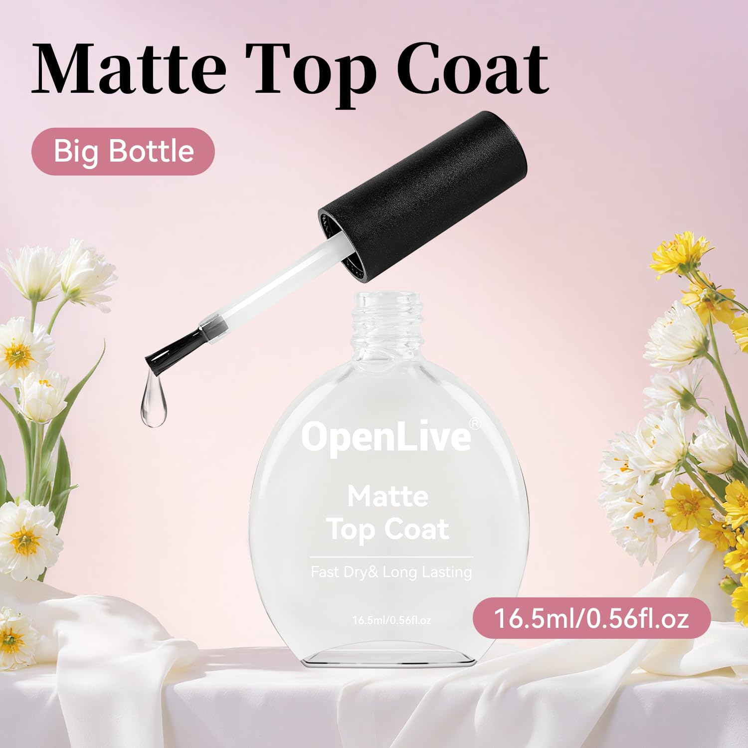 OpenLive Matte Top Coat gift packaging ideal for a stylish nail kit.