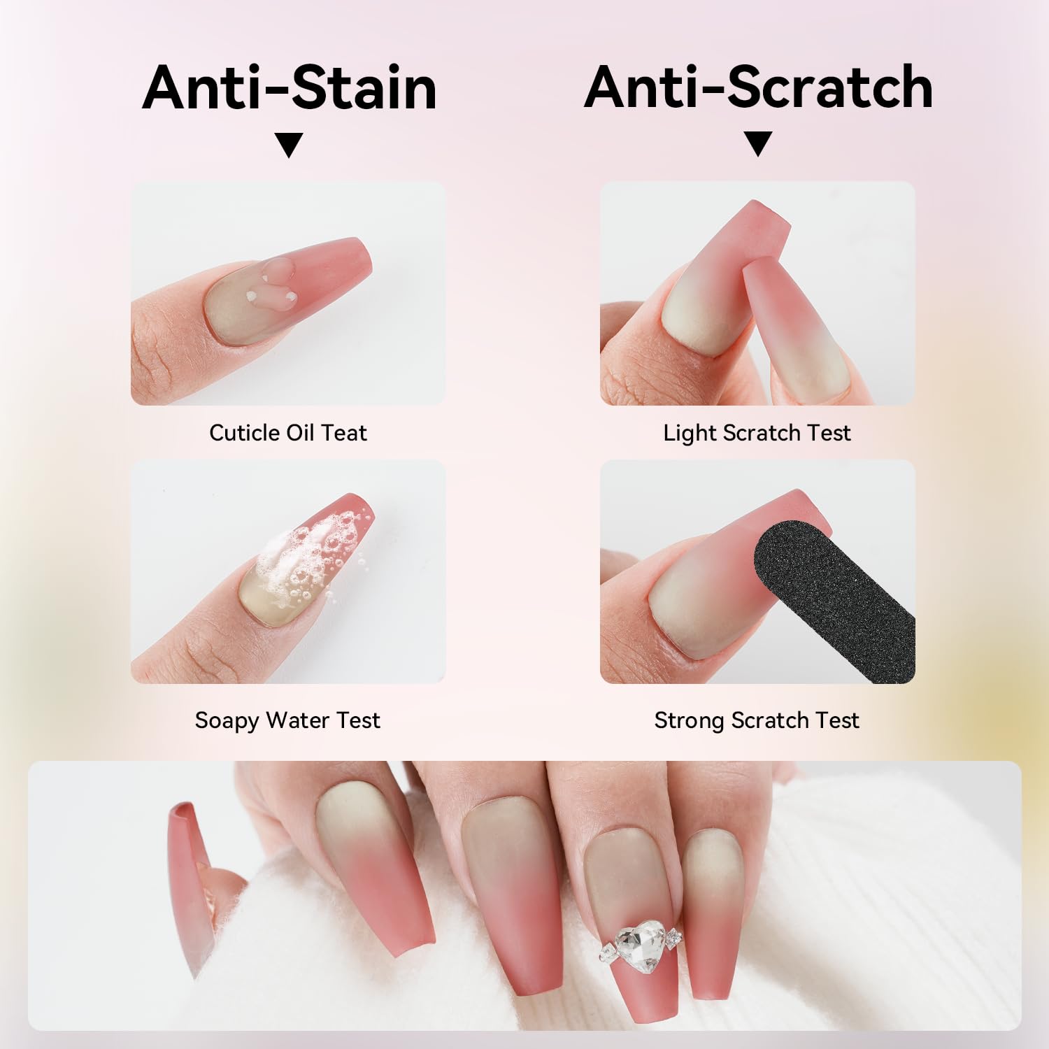 OpenLive Matte Top Coat delivers a no-chip, long-lasting matte effect.