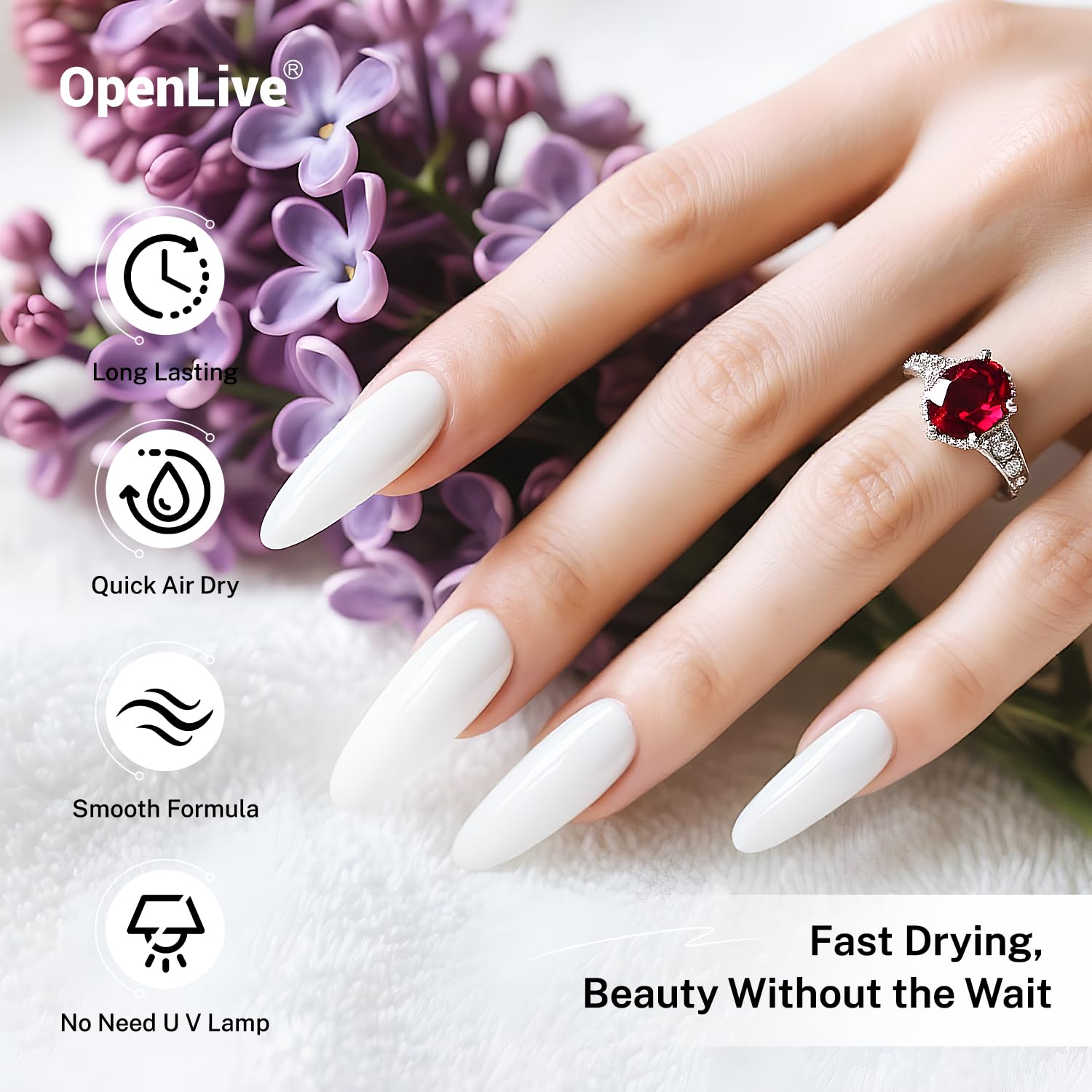 OpenLive nail-art base suits French tips and creative designs.