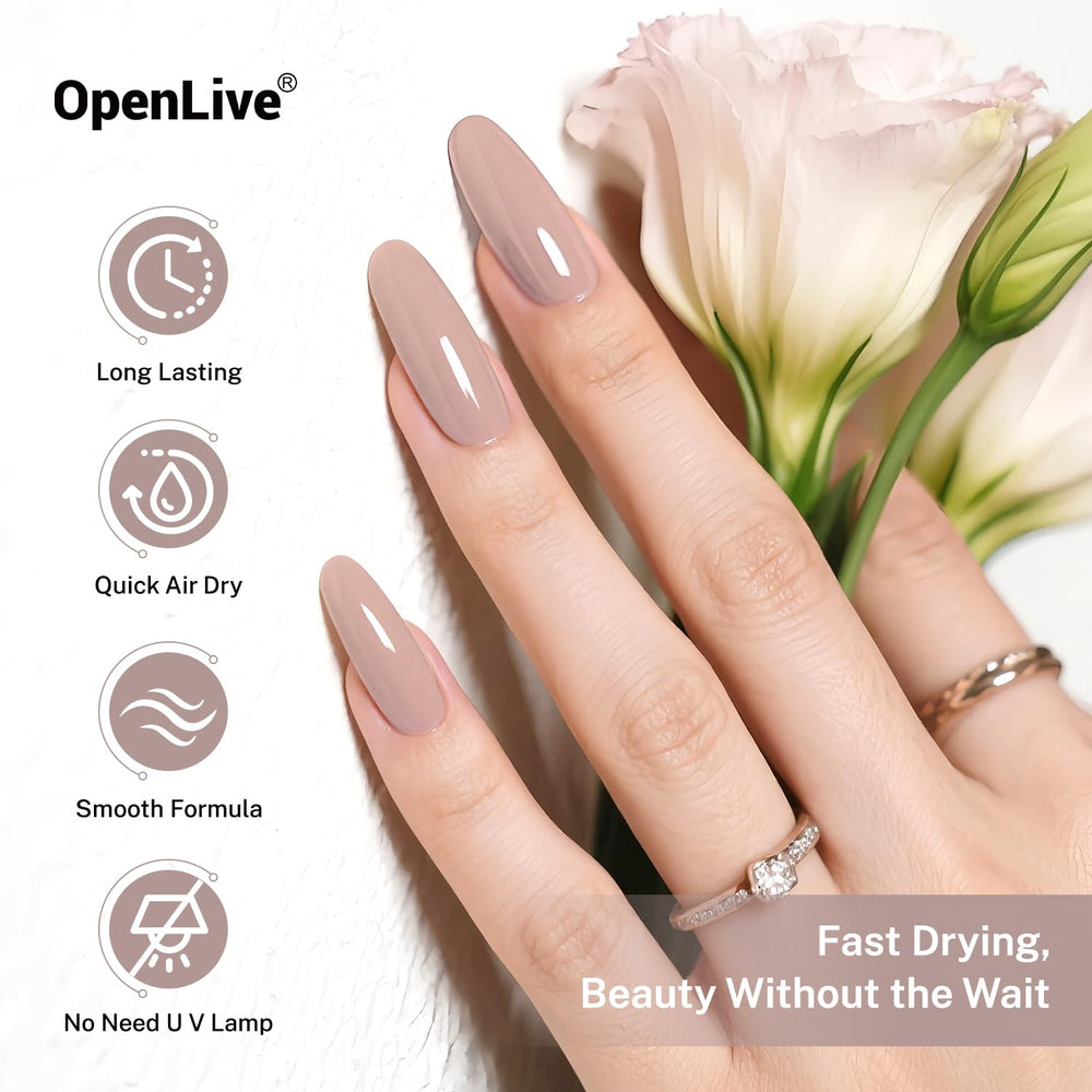 OpenLive nail-art-base polish provides a solid foundation for creative nail art.