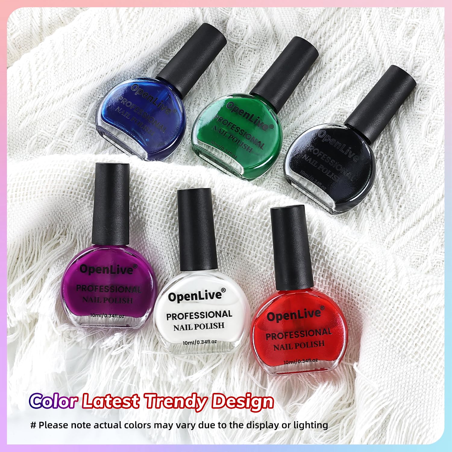 OpenLive Deep Purple bottle for luxe, dramatic nails.