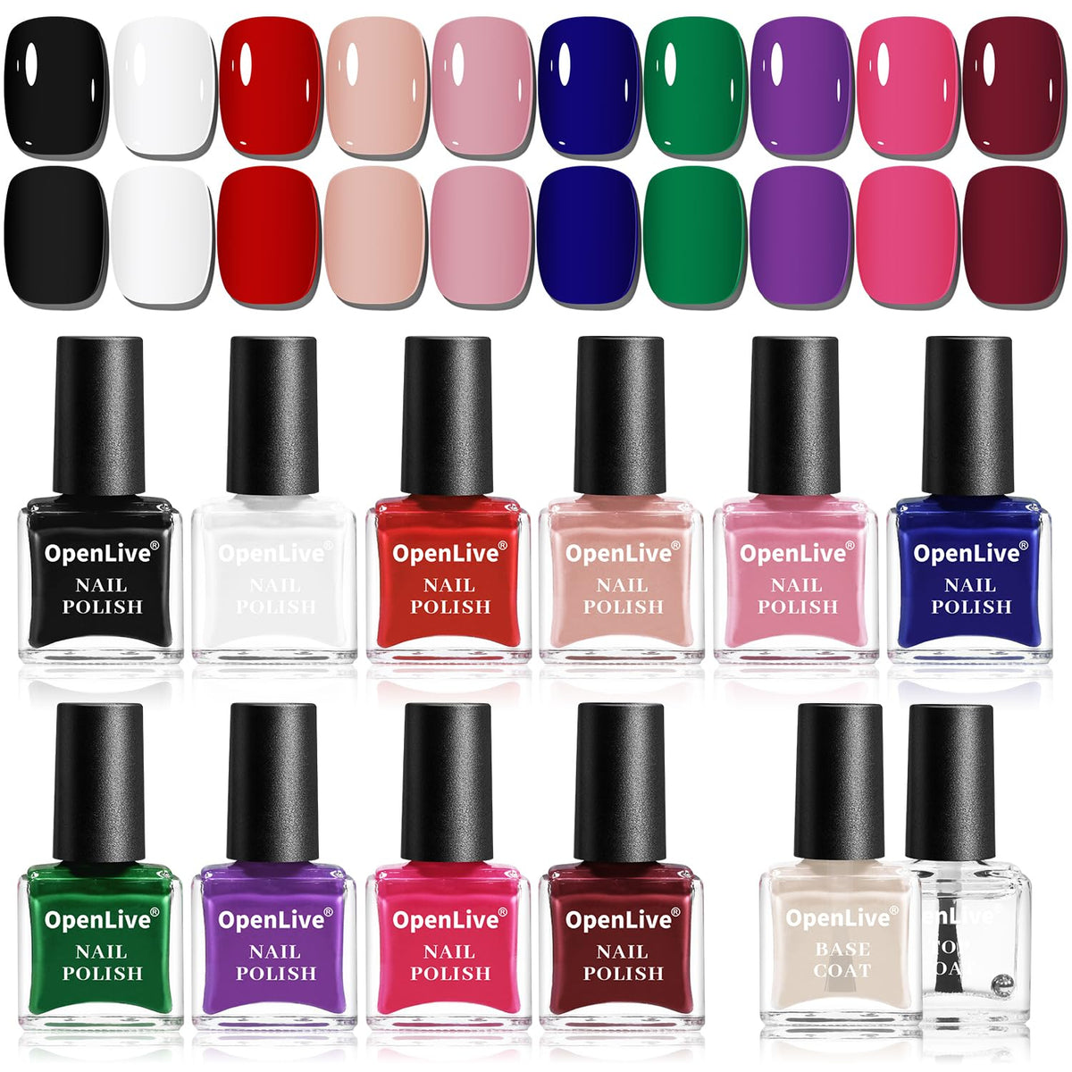 OpenLive nail polish set colors collection for versatile DIY manicures.