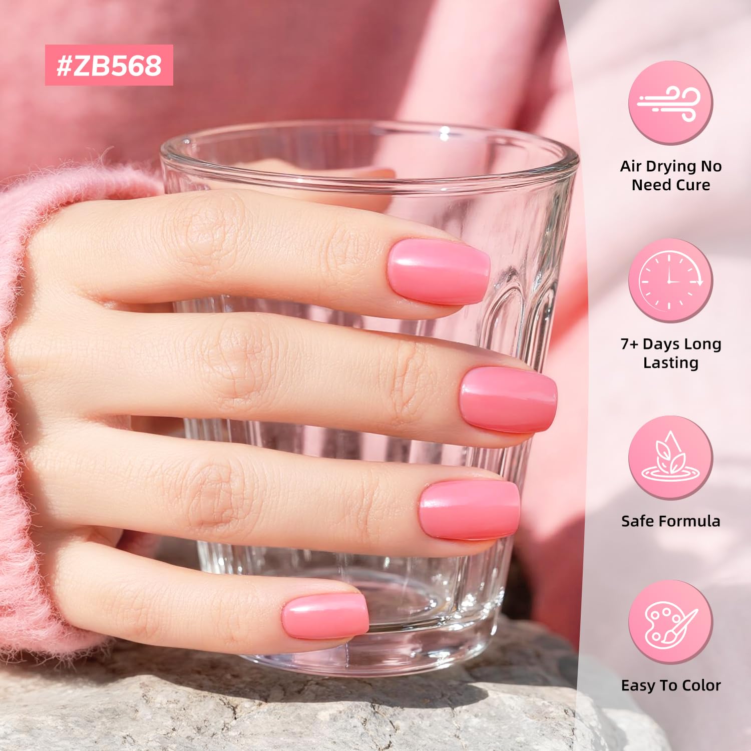 OpenLive coral bottle delivers warm tone for sunny, carefree looks.