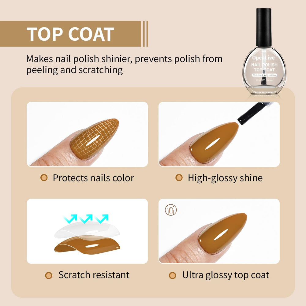 OpenLive nail polish set displayed for DIY salon-quality nails.