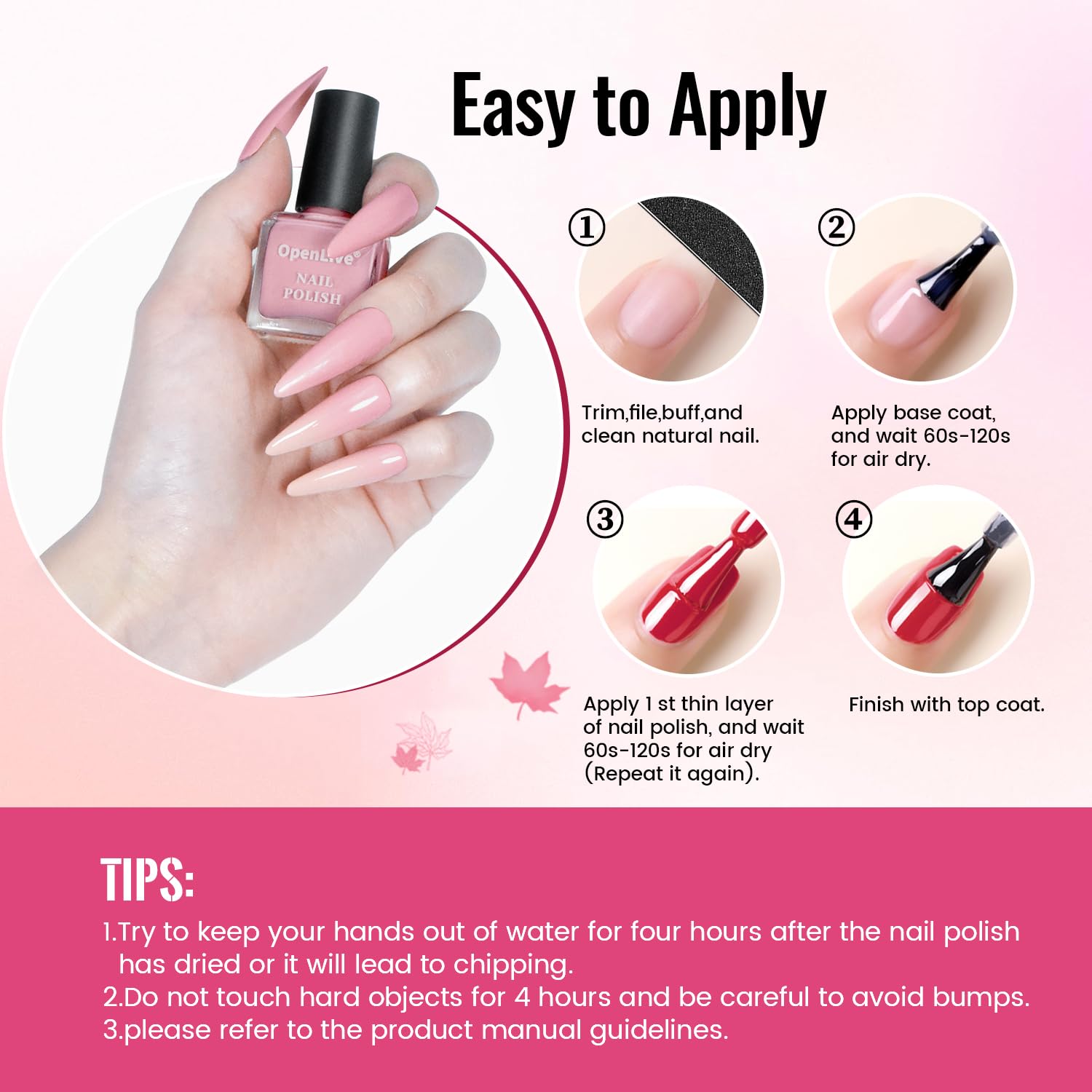 OpenLive polish brush close-up for smooth, precise application.