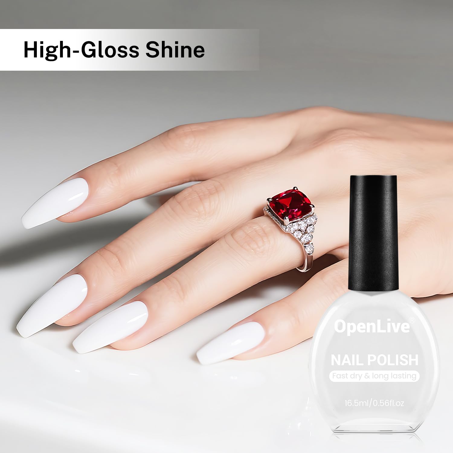 OpenLive quick-dry formula dries in minutes without a lamp.