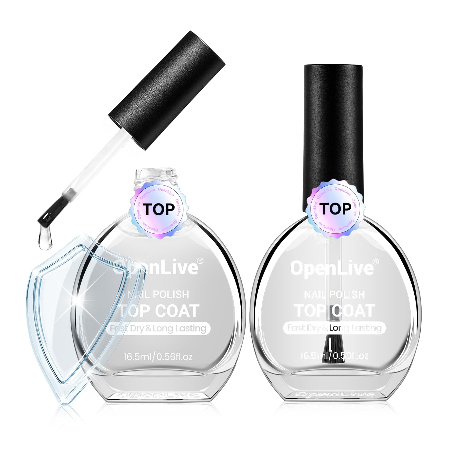 OpenLive top coat bottle 16-5ml for lasting shine and protection