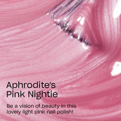 OPI Aphrodite's Pink Nightie, aplicación en uña con brocha ancha para cobertura suave.