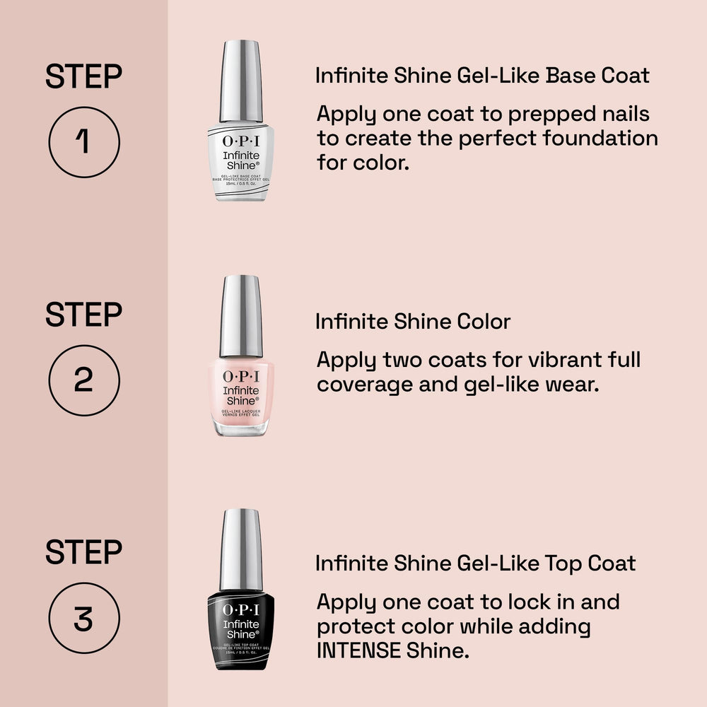 OPI Brillo Infinito, capa superior que realza el brillo y la durabilidad.