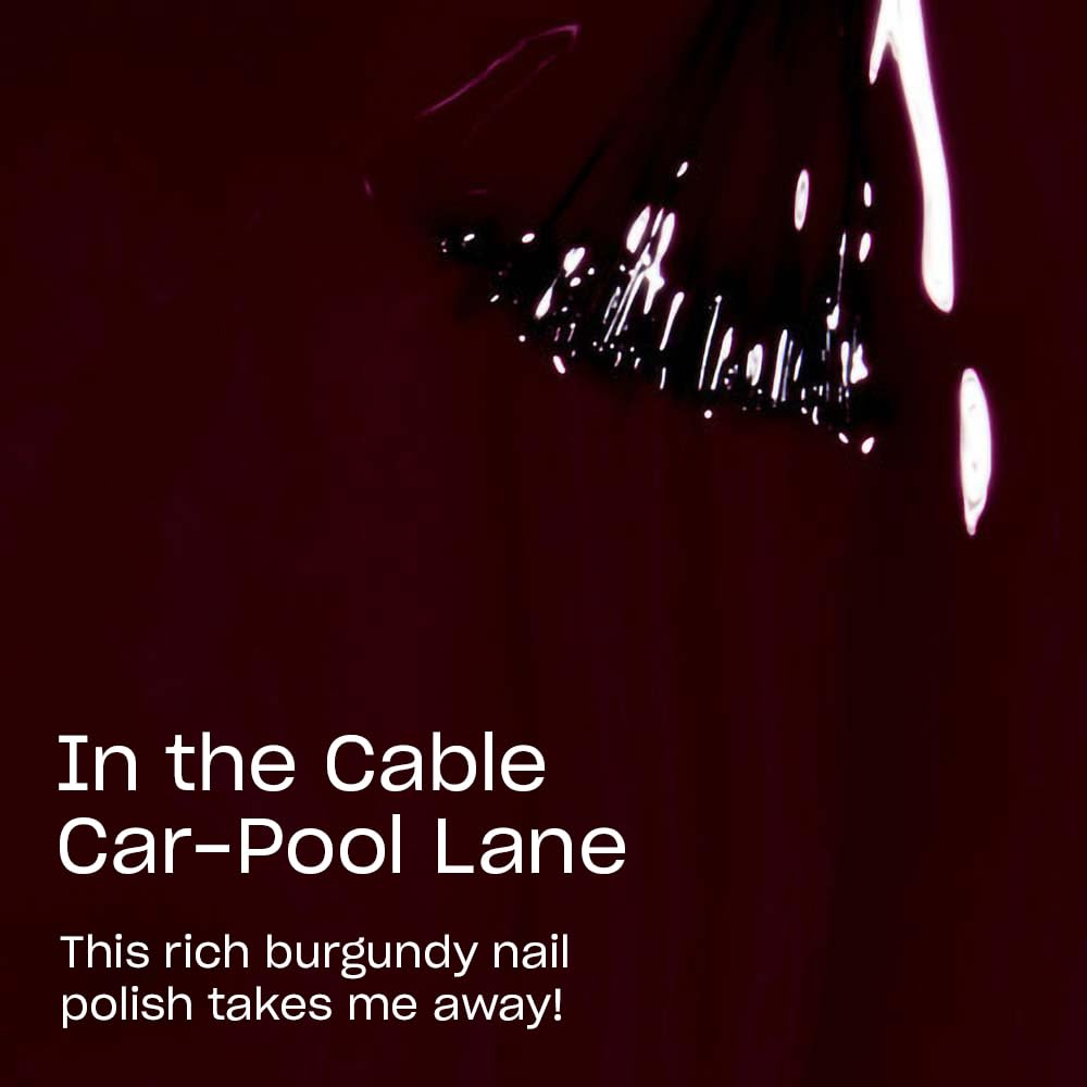 OPI Cable Car-Pool Lane, aplicación con brocha ancha para cobertura suave