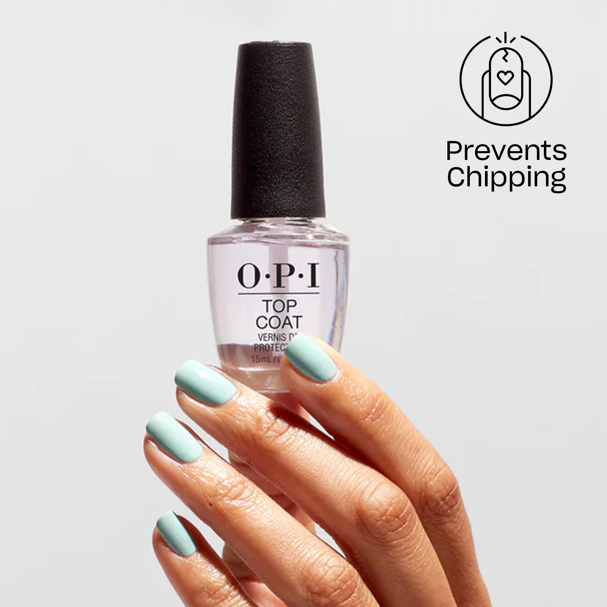 OPI Capa Superior: aplicación limpia para un acabado perfecto.