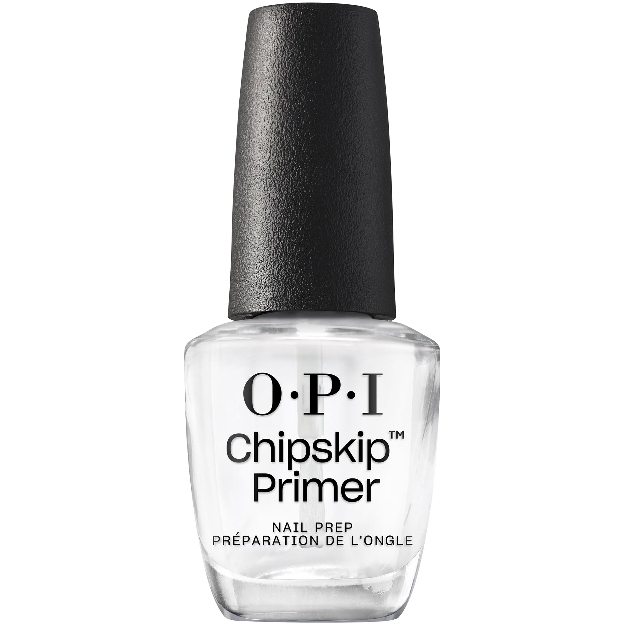 OPI Chip Skip Primer frasco en primer plano, prepara uñas para manicura duradera