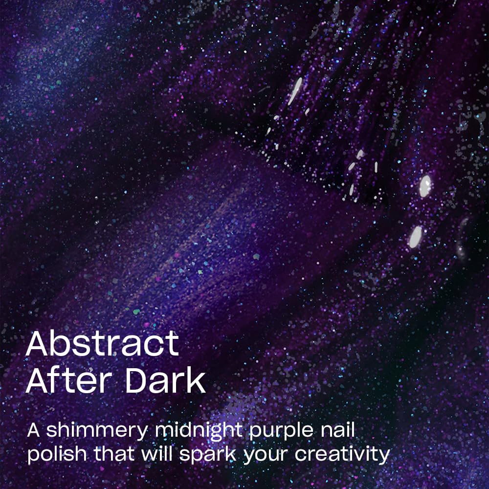 OPI Esmalte Abstracto de la Noche con muestra, cobertura suave y uniforme.