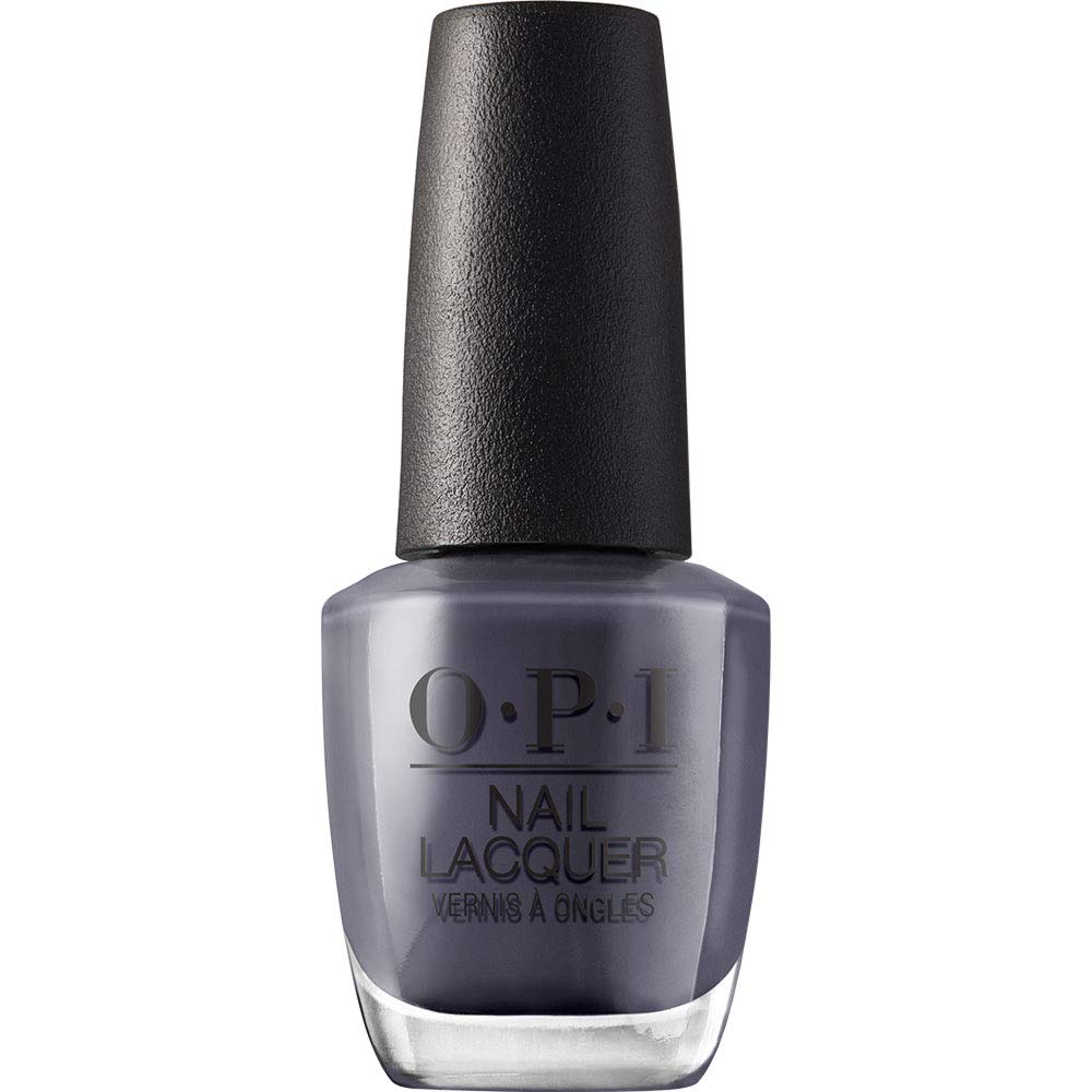 OPI Less is Norse en botella, color azul oscuro cremoso de cobertura uniforme.