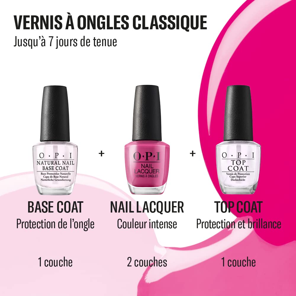 OPI Miami Beet: empaque compacto ideal para retoques en cualquier lugar.