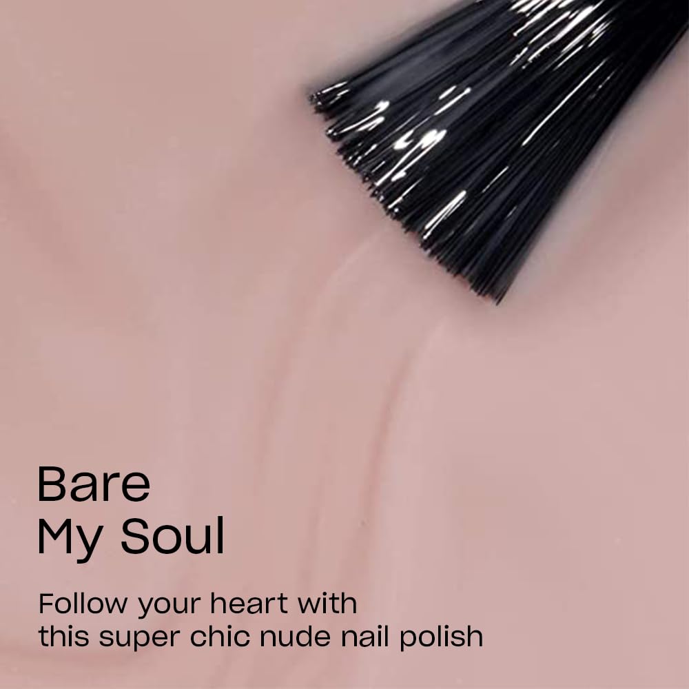 OPI Bare My Soul, pincel aplicando color suave sin burbujas