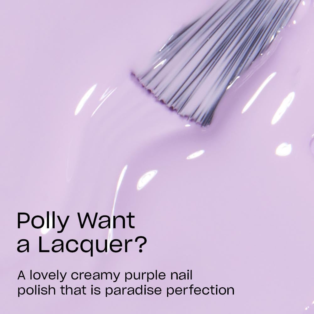 OPI Polly brocha ancha profesional facilita cobertura uniforme.