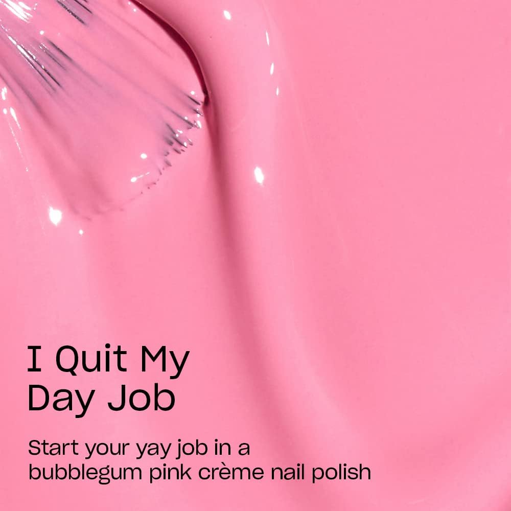 OPI Esmalte Rosa Cremoso: muestra en uña para ver cobertura uniforme.