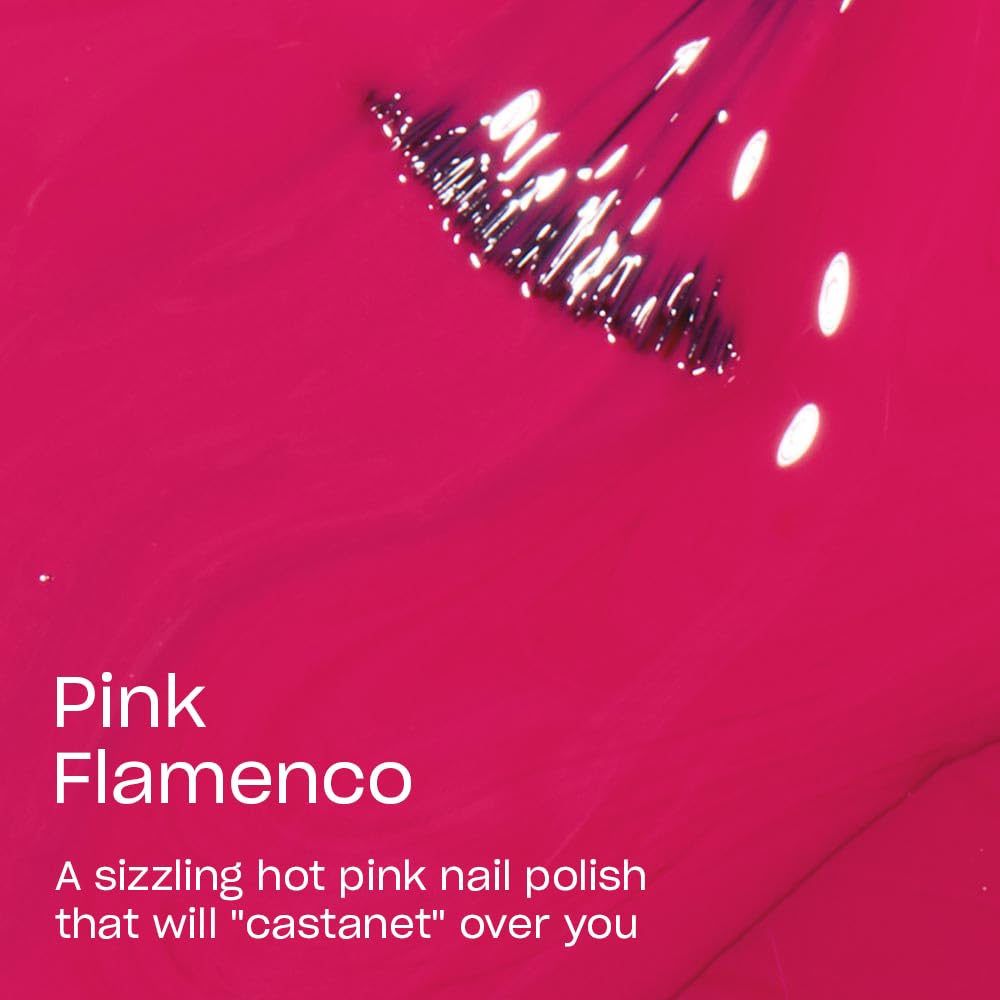 OPI Rosa Flamenco: aplicación en uña destaca cobertura homogénea sin rayas