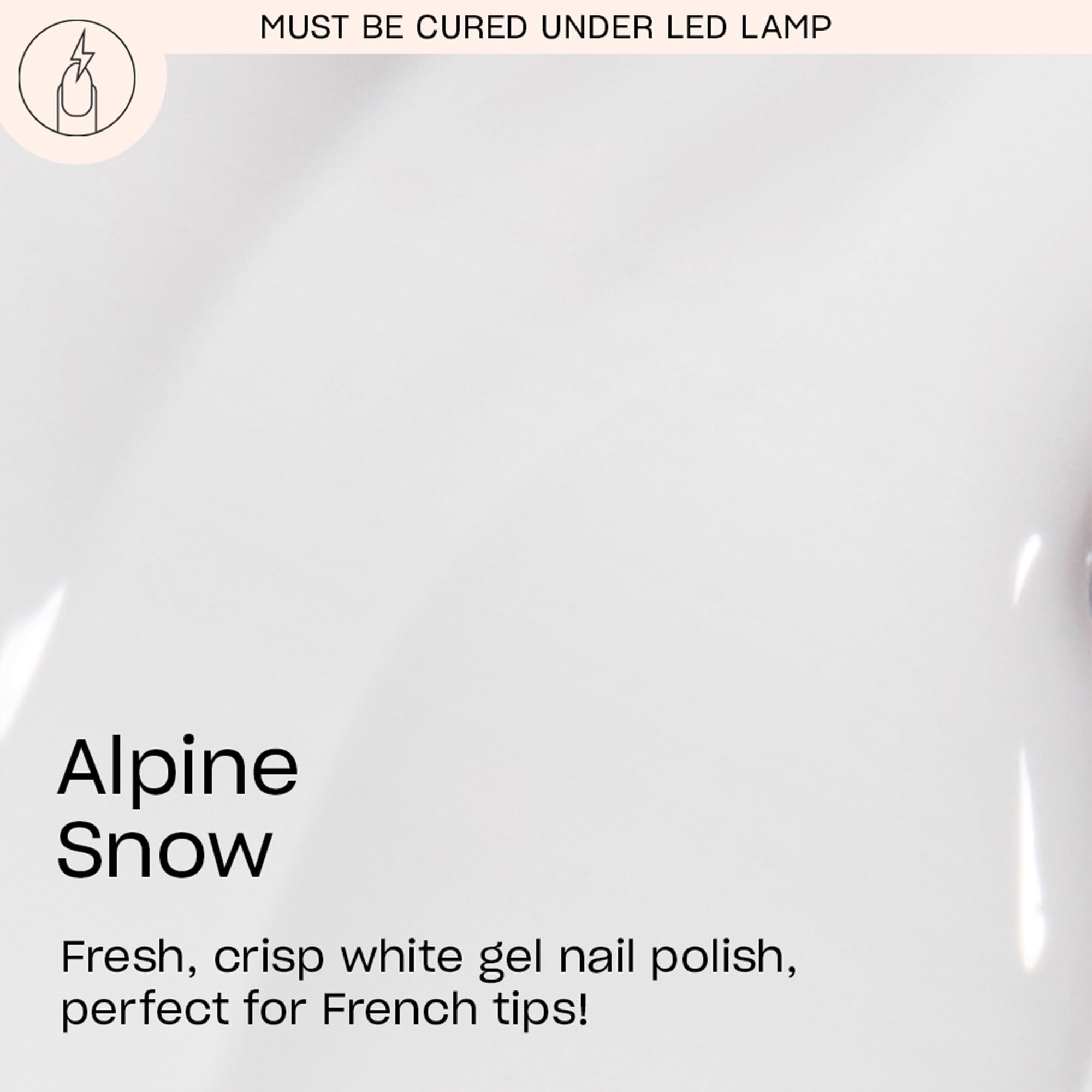 OPI GelColor Alpine Snow brush stroke demonstrates smooth, even application.